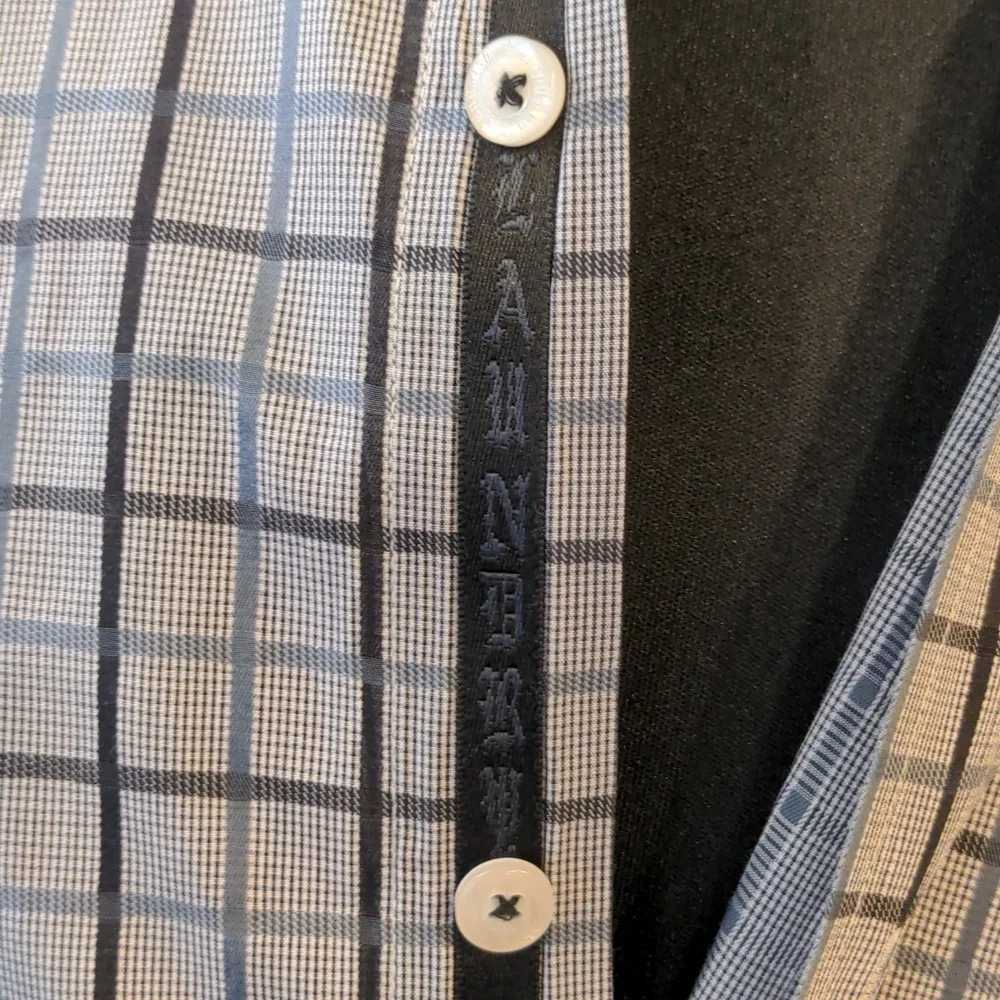 English Laundry Plaid Button Down L/XL - Picture 2 of 8